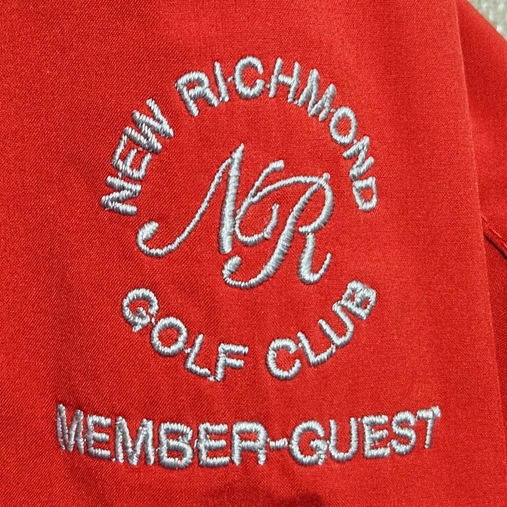 Columbia Wicked Shot Jacket Mens Medium Red Grey Quarter Zip Golf Pullover * - Picture 10 of 10
